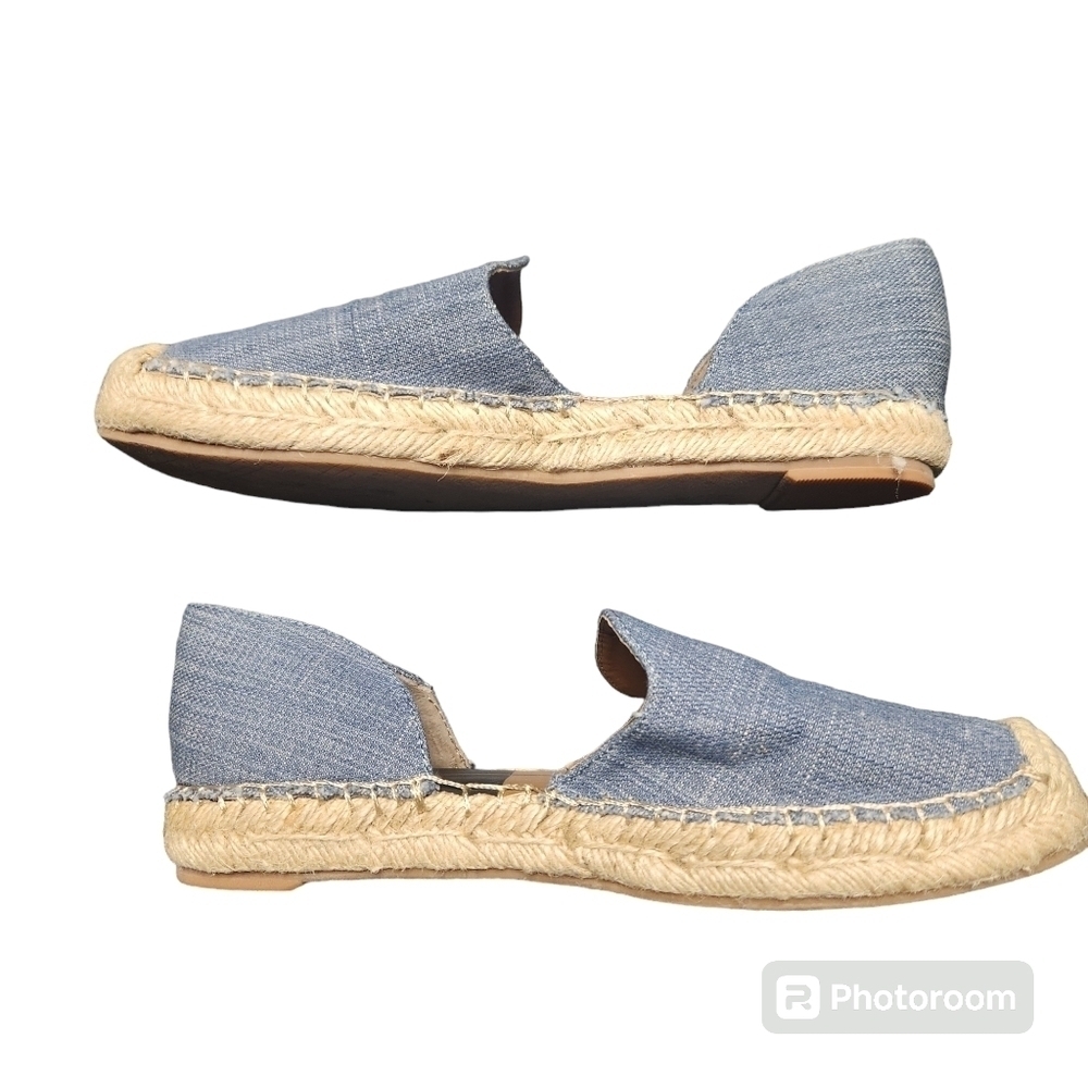 Dolce Vita D'Orsay Blue Linen Women’s Espadrilles Sandel Flats Size Sz. 7 - Picture 8 of 8